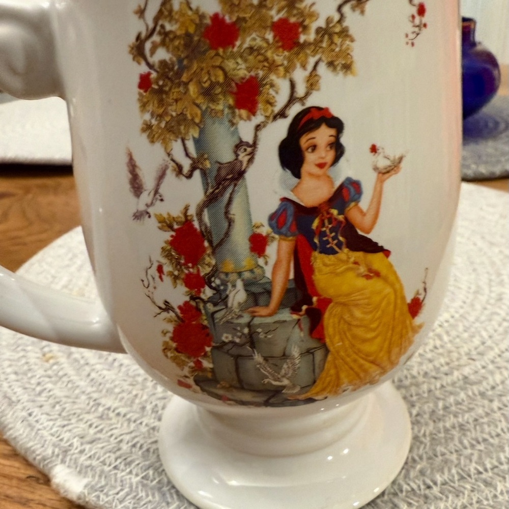 Disney Snow White Themed Collectors Mug with Red and Yellow Accents